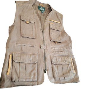 Vintage Orvis Hunting Shooting Munitions Vest XL Trill Leather Suede Safari Film